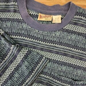 VTG Ocean Pacific The First Wave Aztec Pattern Pocket Shirt Size 3XL